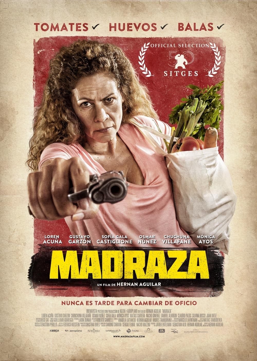 Poster of the film Madraza, directed by Hernán Aguilar